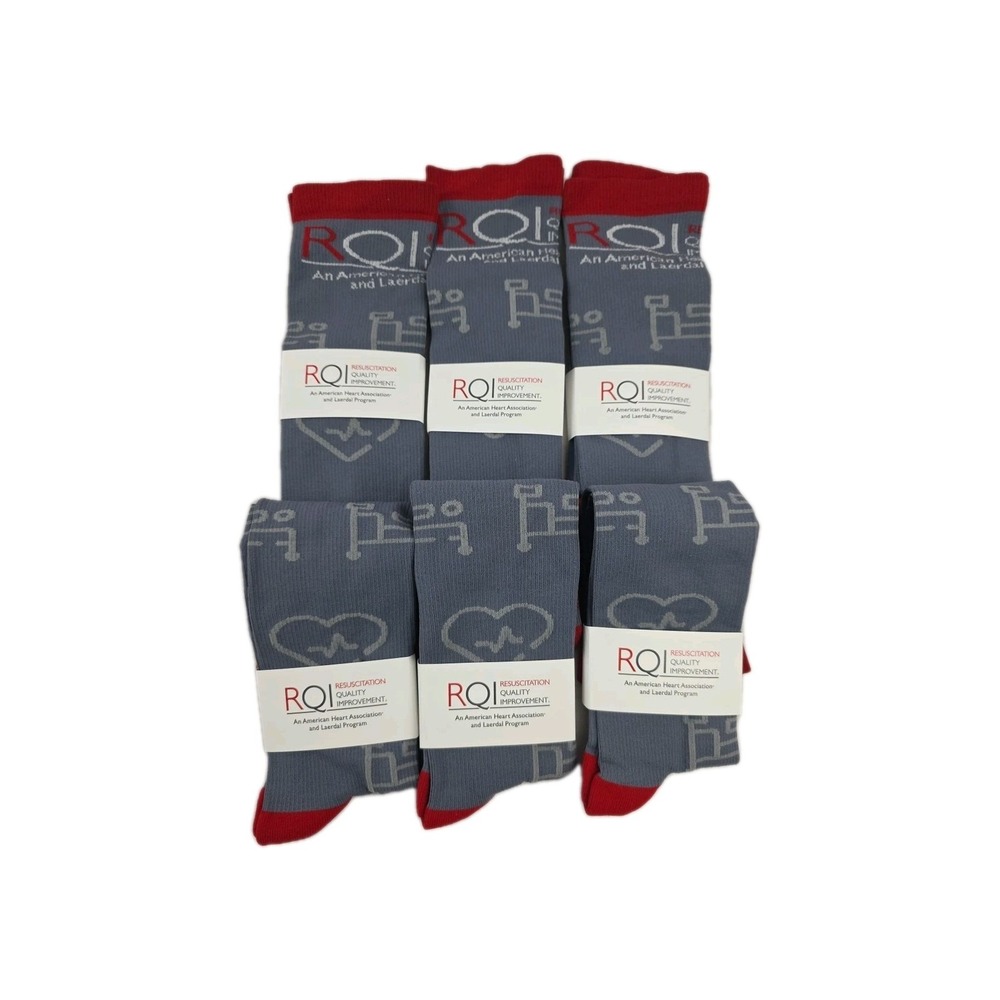 American heart association Lot of 6 compression socks W 7-13 M6-12